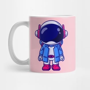 Cute Astronaut Wearing Suit Cartoon Mug